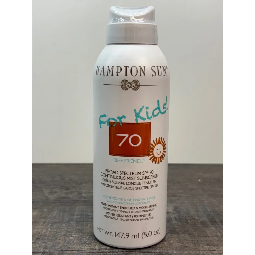 Hampton Sun 2 Pack For Kids SPF 70 Continuous Mist Sunscreen Reef Friendly 5oz